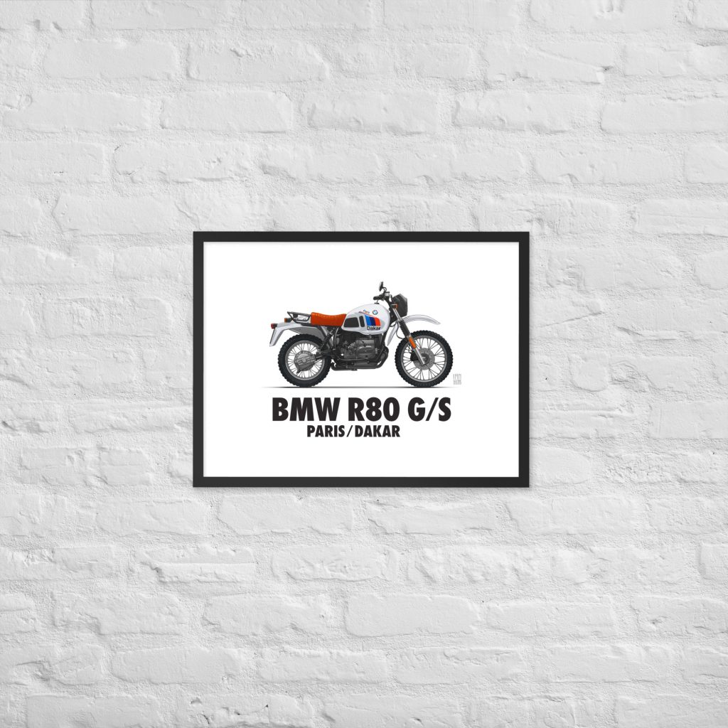 Framed Poster – BMW R80 G/S – Legend of the Trail