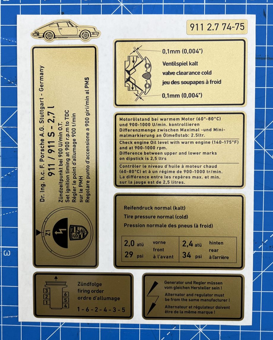 Porsche Porsche 911 sticker - Type F rear cross member