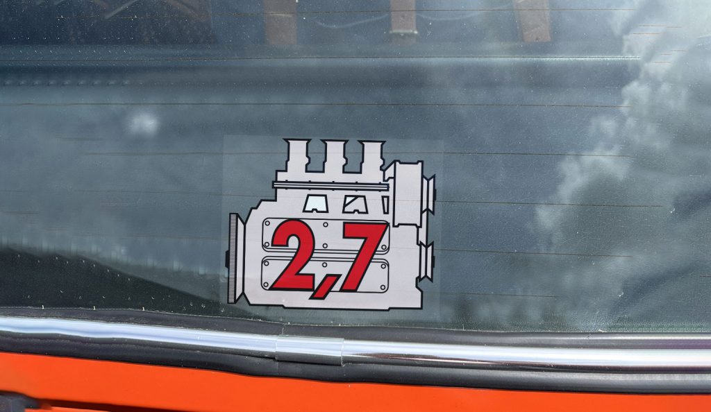 Porsche rear window sticker