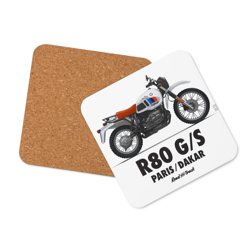 Sous-verres en liège – bmw R80 G/S